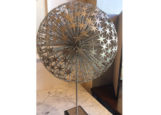 Un bon prix. Sculpture moderne en Art Stainless Steel Dandelion Ball de taille faite sur commande en ligne