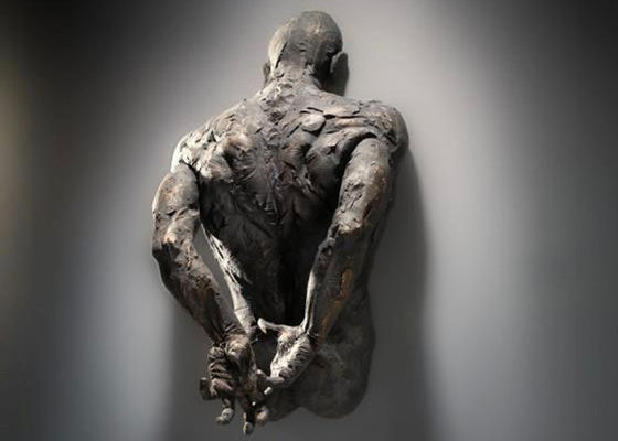 Un bon prix. homme de taille de 120cm sur la sculpture en bronze en mur pour la décoration d'intérieur en ligne