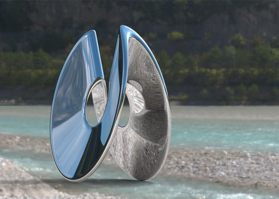 Un bon prix. Sculpture anticorrosion en acier inoxydable de miroir pour la décoration extérieure en ligne