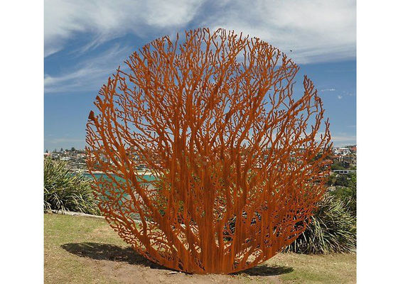 Laser coupant la sculpture en jardin de Rusty Corten Steel Metal Tree