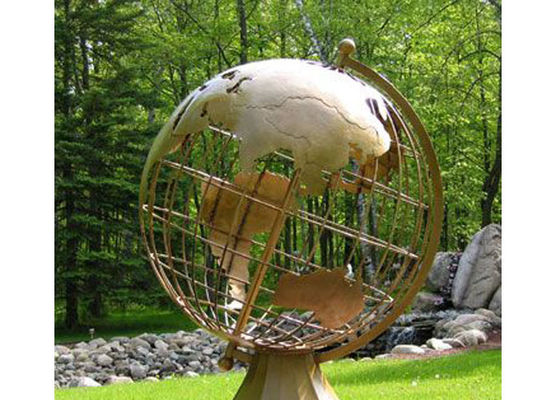 Un bon prix. OEM moulant la statue en laiton antique de globe du monde de finition en ligne
