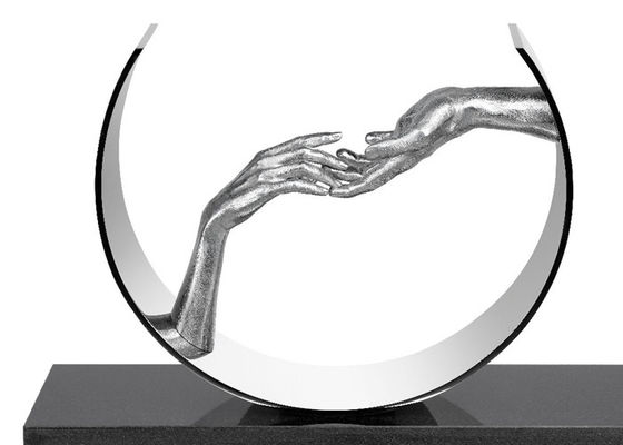 Un bon prix. sculpture en amour d'acier inoxydable de taille de 150cm avec la base de granit en ligne