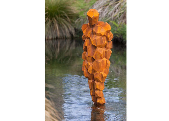 Un bon prix. sculpture en acier grandeur nature en homme de Corten de taille de 200cm en ligne