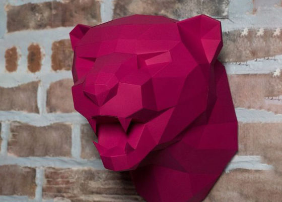 Un bon prix. Taille de la sculpture 50cm en Rose Painted Stainless Steel Leopard en ligne