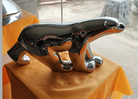 Un bon prix. Sculpture polie décorative en ours d'acier inoxydable en ligne