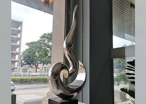 OEM de sculpture poli par contemporain en acier inoxydable pour la décoration à la maison