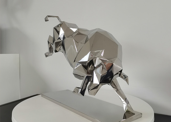 Un bon prix. Le miroir a poli la sculpture en acier inoxydable Taureau pour l'appui d'OEM d'ODM de décoration intérieure en ligne