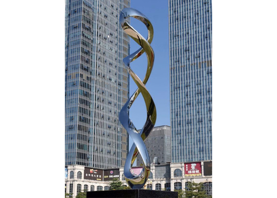 Un bon prix. la haute de 300cm a poli la sculpture abstraite de tourbillonnement en acier inoxydable en ligne