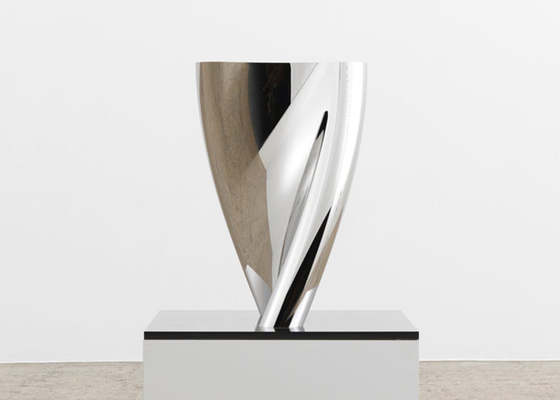 L'OEM d'ODM a poli la sculpture moderne en acier inoxydable pour la décoration intérieure