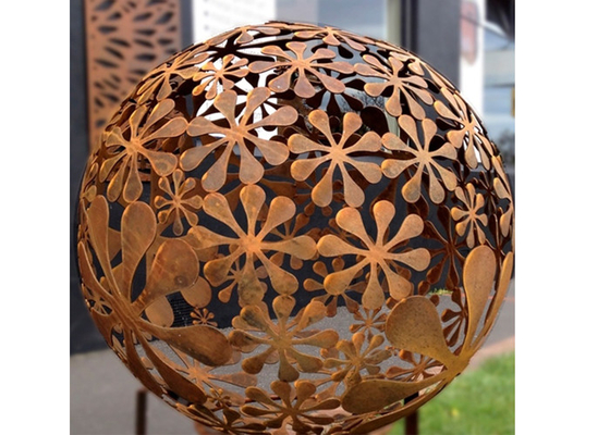 Un bon prix. 100cm moderne Dia Corten Steel Ball Sculpture pour le décor de jardin en ligne