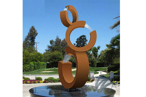 Un bon prix. Conception moderne extérieure de Rusty Corten Steel Water Fountain 3C de jardin en ligne